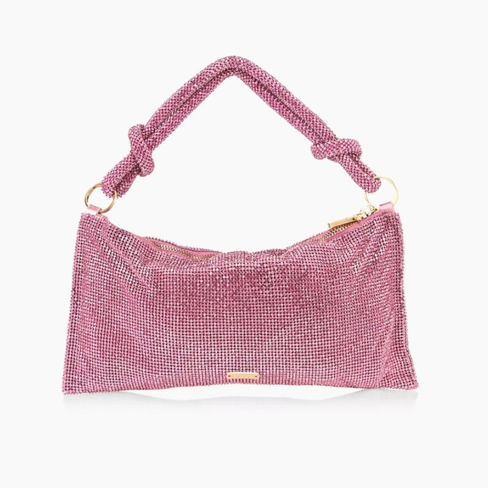 Cult Gaia Nano Hera Rhinestone Mesh Shoulder Bag